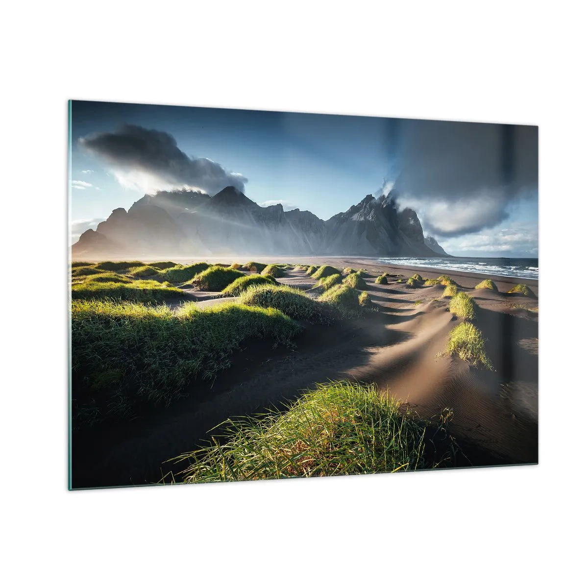 Glastavla - Bild på glas - Elementens harmoni - 100x70 cm