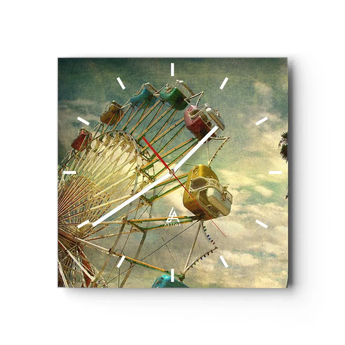 Väggklocka - Klocka på glas - Kommer att bli, kommer att bli kul.... - 30x30 cm