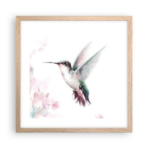 Affisch i ram av ljusek - Fångad flaxande - 40x40 cm