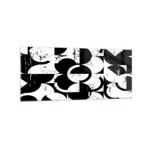 Glastavla - Bild på glas - Vit är vit och svart är svart - 120x50 cm