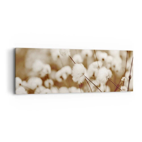 Canvastavla - Bild på duk - Fluffig åkermark - 90x30 cm