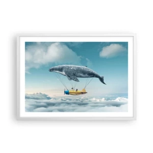 Affisch i vit ram - Varför inte? - 70x50 cm