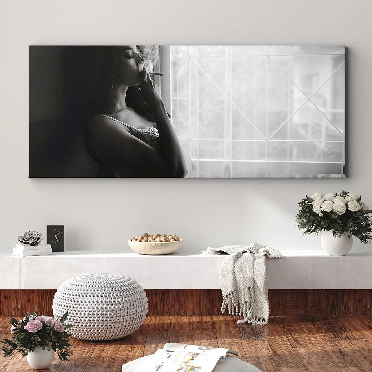 Canvastavla - Bild på duk - Ett sensuellt ögonblick - 100x40 cm