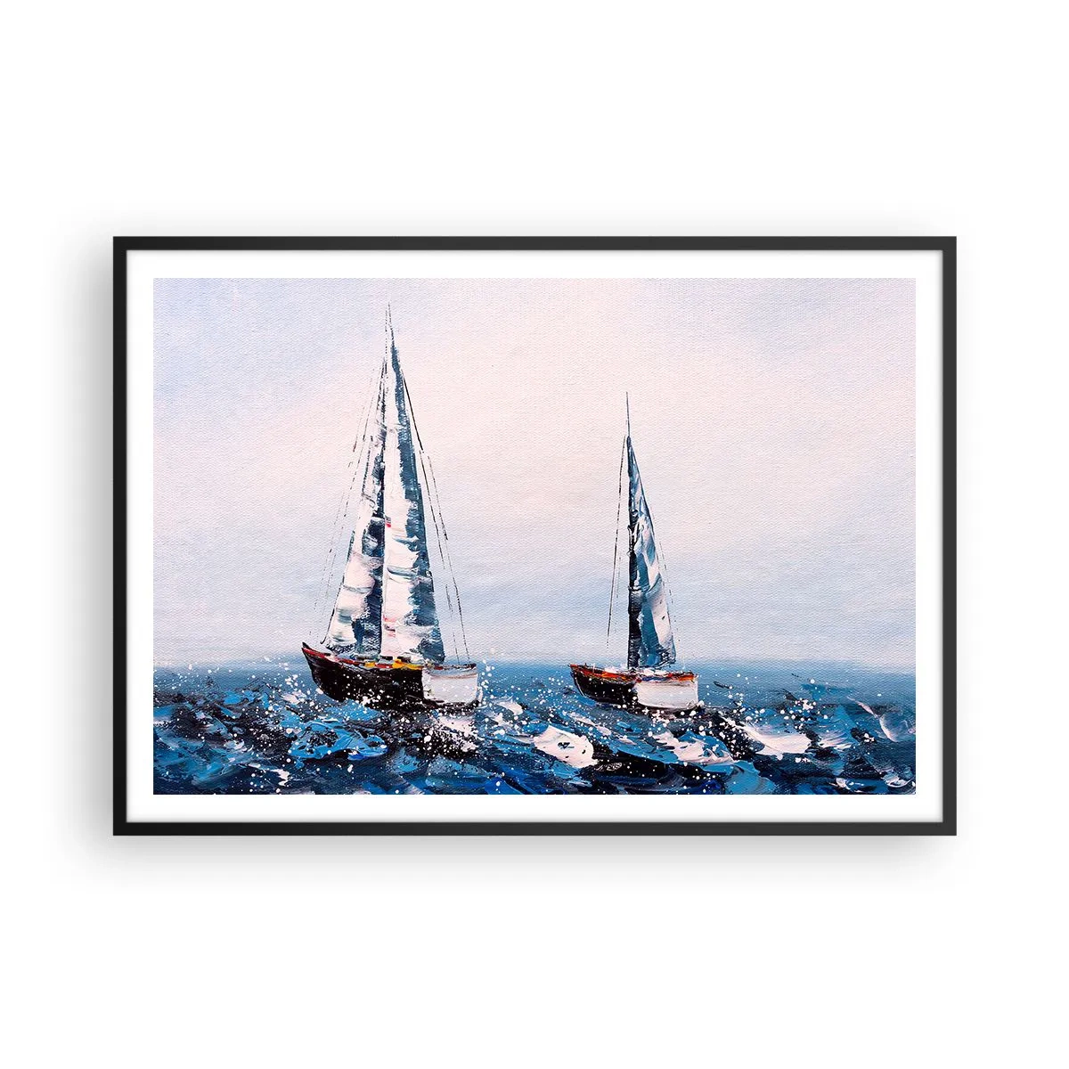 Affisch i svart ram - Vindens broderskap - 100x70 cm