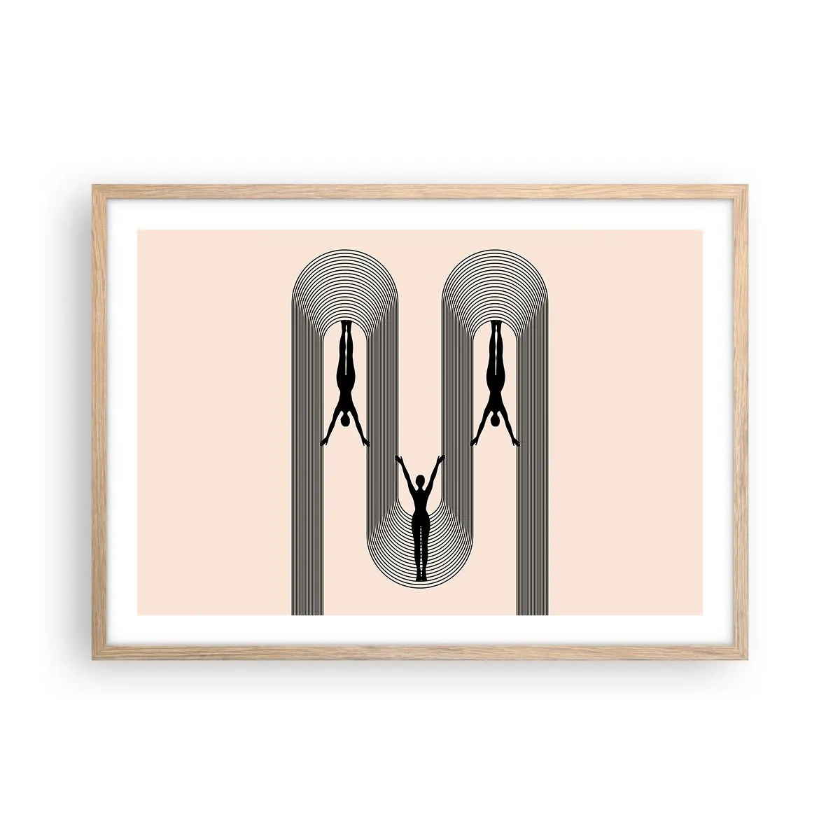 Affisch i ram av ljusek - Upp och ner - 70x50 cm