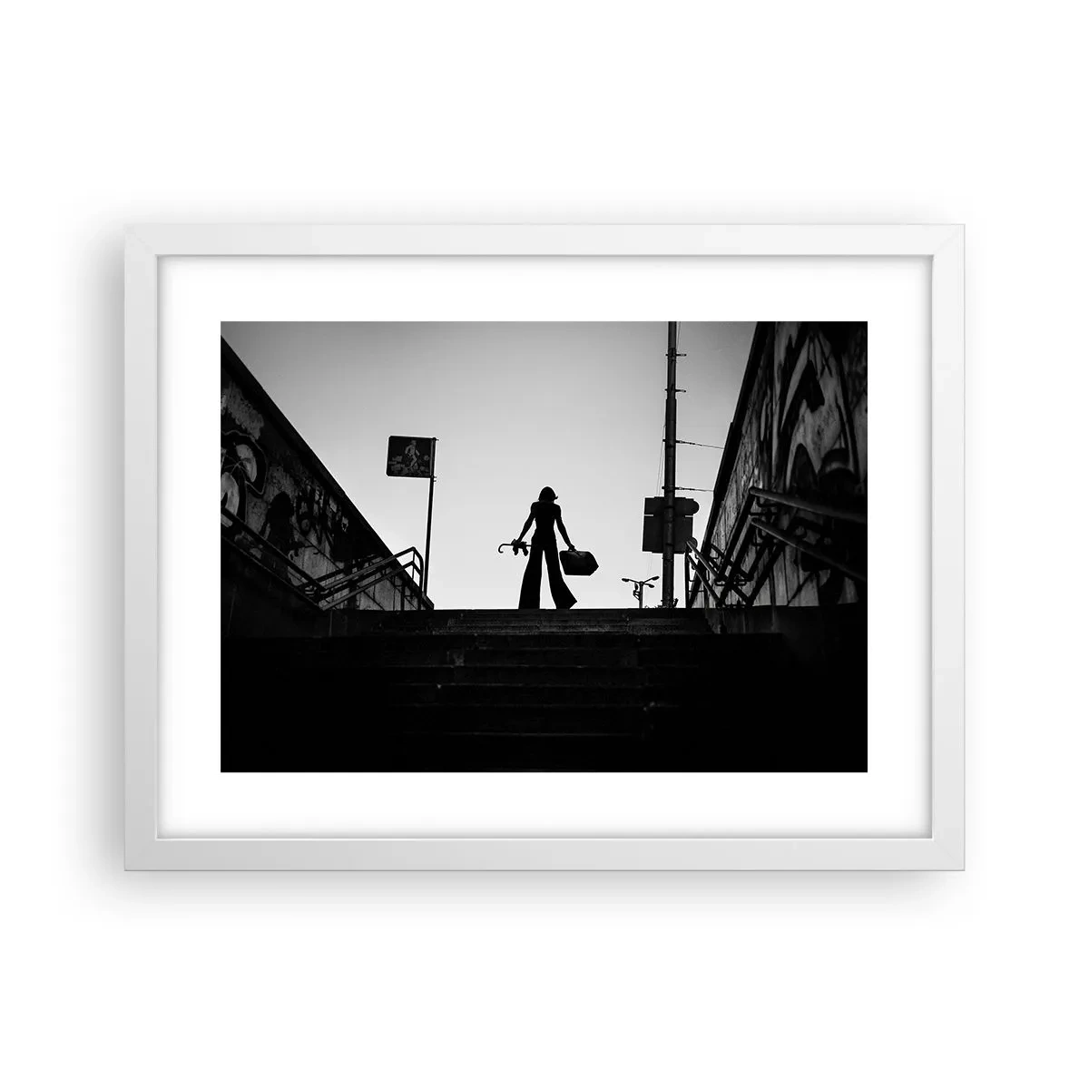 Affisch i vit ram - Stadsvandring - 40x30 cm