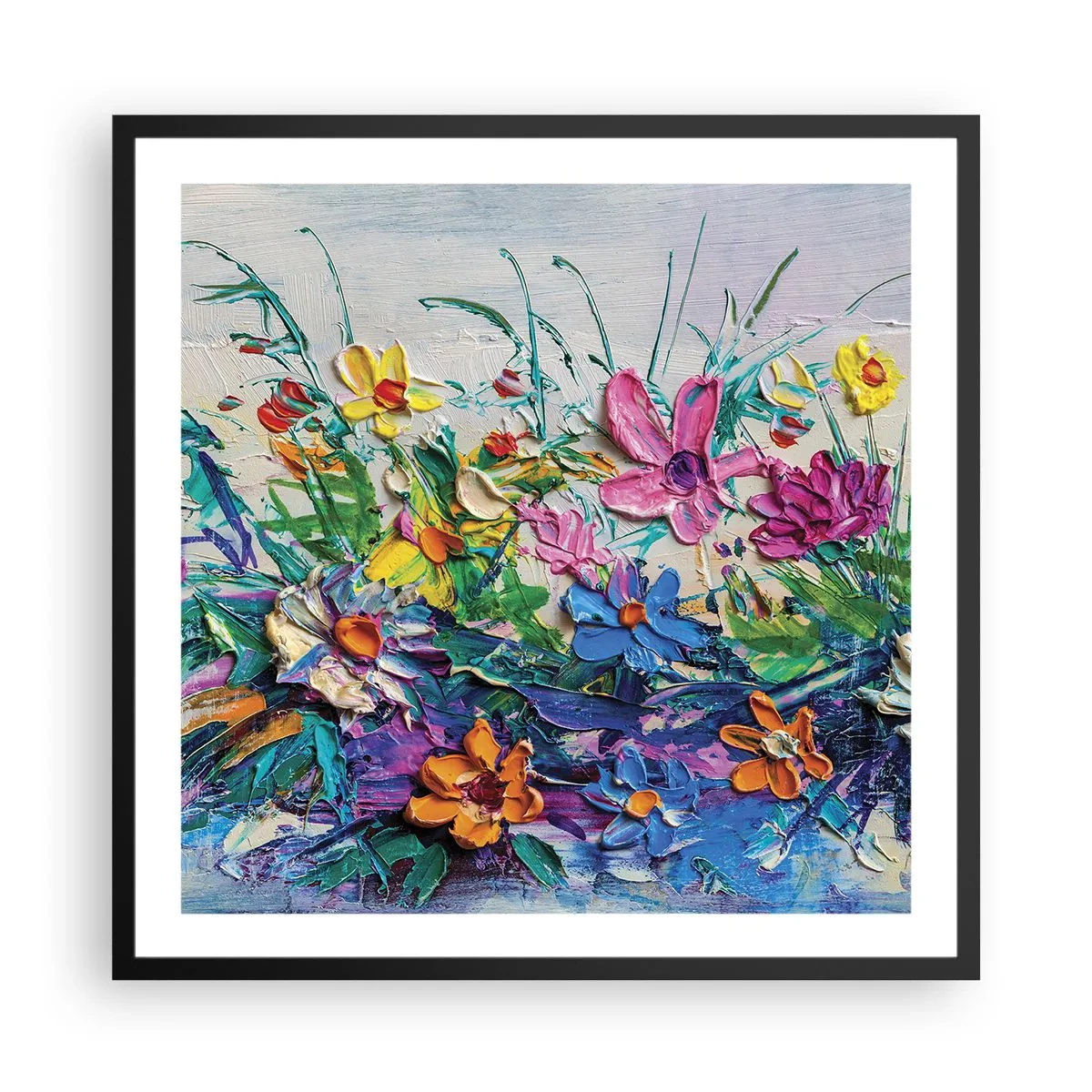 Affisch i svart ram - Icke stilleben - 60x60 cm