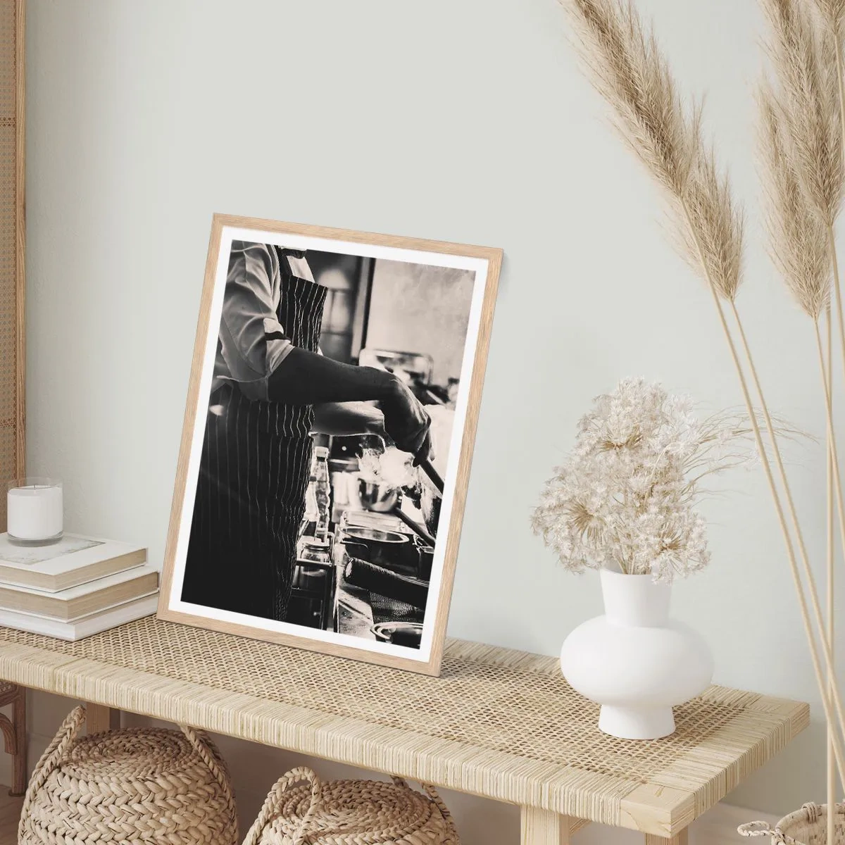 Affisch i ram av ljusek - Alkemi av smaker - 61x91 cm