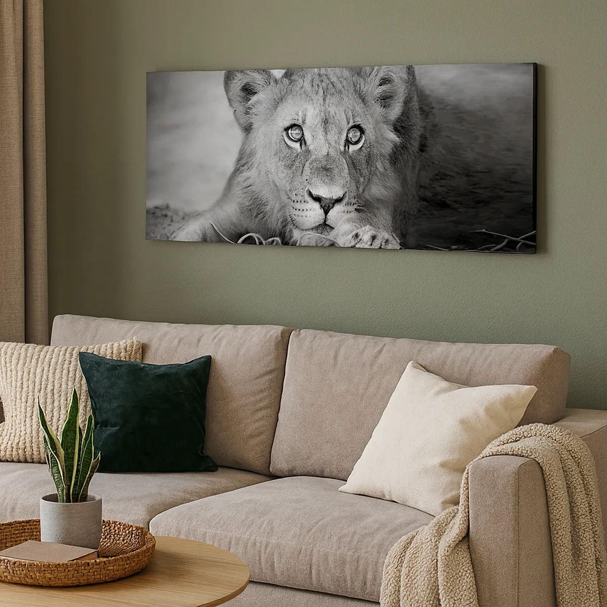 Canvastavla - Bild på duk - Kunglig valp - 30x30 cm