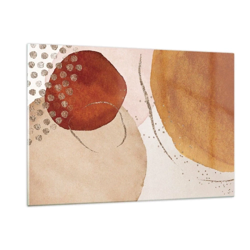 Glastavla - Bild på glas - Rundhet och rörelse - 120x80 cm