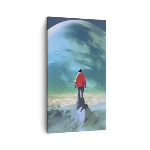 Canvastavla - Bild på duk - Upptäckare av en ny jord - 45x80 cm