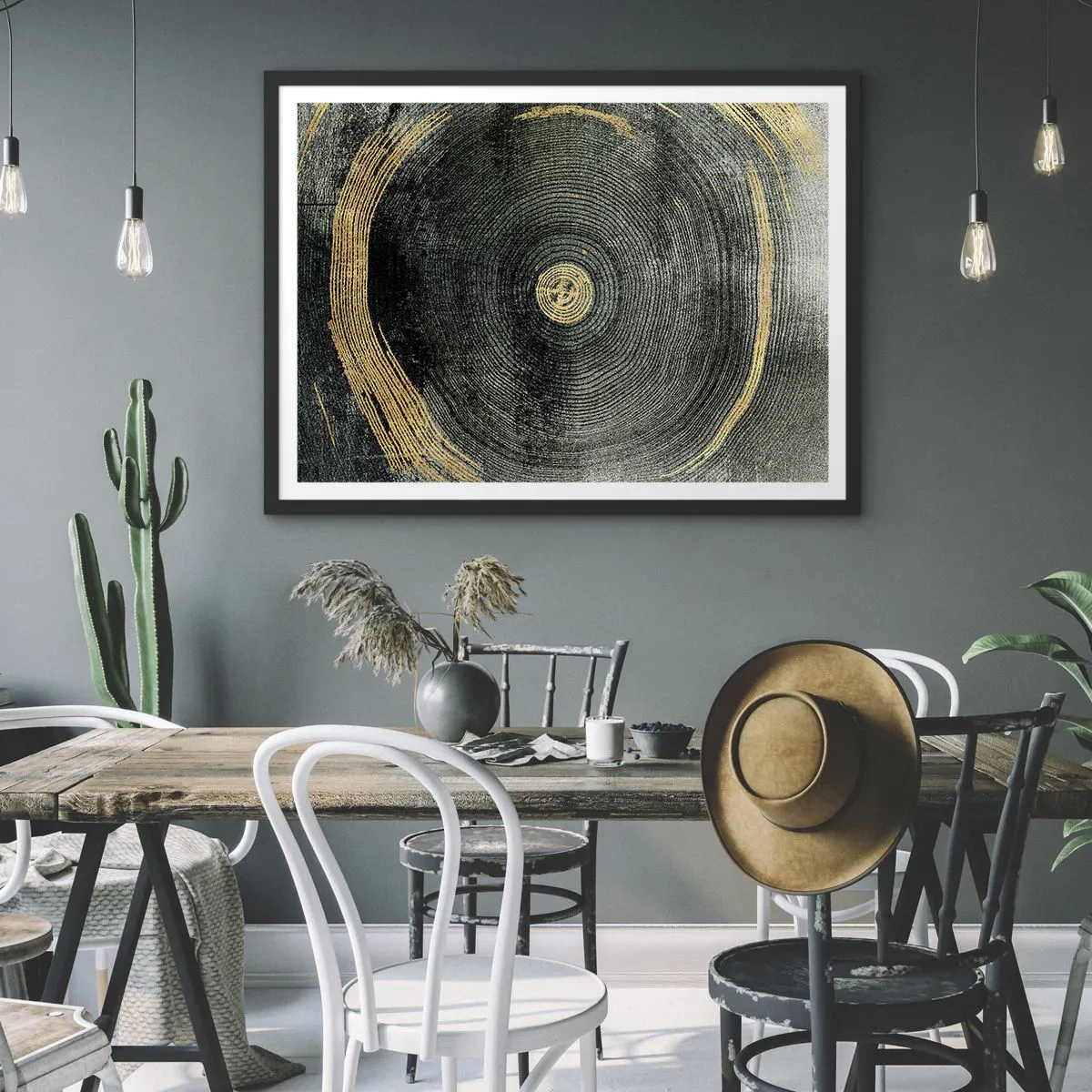 Affisch i svart ram - Förändring och varaktighet - 70x50 cm