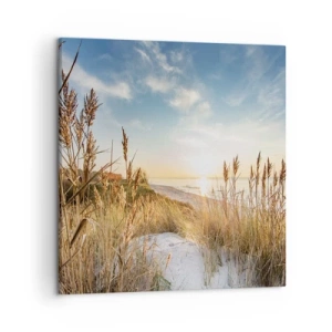 Canvastavla - Bild på duk - Nordlig strand - 50x50 cm