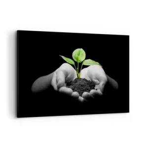 Canvastavla - Bild på duk - Jag älskar naturen och skyddar den - 120x80 cm