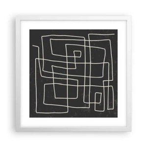 Affisch i vit ram - Inte så enkelt - 40x40 cm