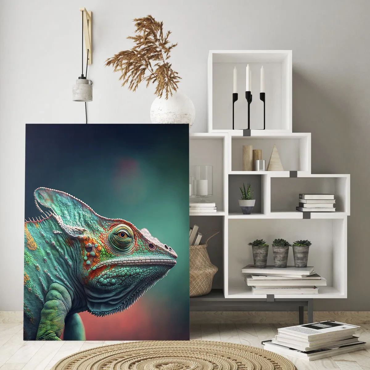 Glastavla - Bild på glas - Ser du mig? Inte bra… - 50x70 cm