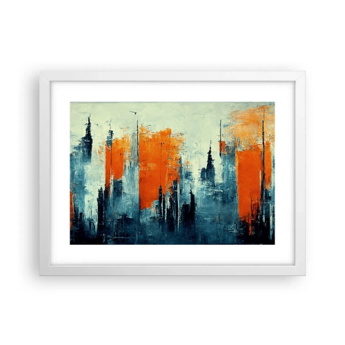 Affisch i vit ram - Modernt landskap - 40x30 cm