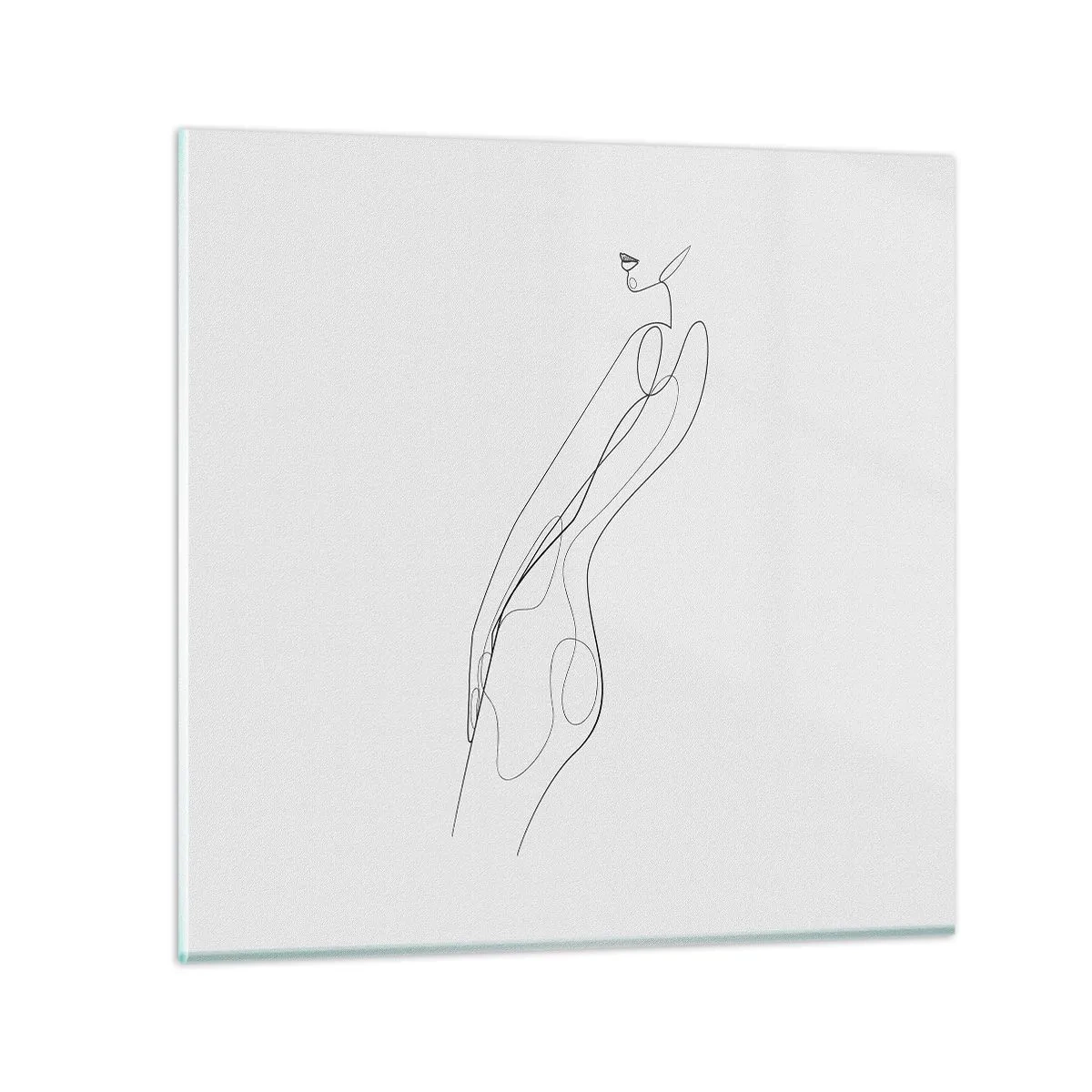 Glastavla - Bild på glas - Bara en utfästelse - 30x30 cm