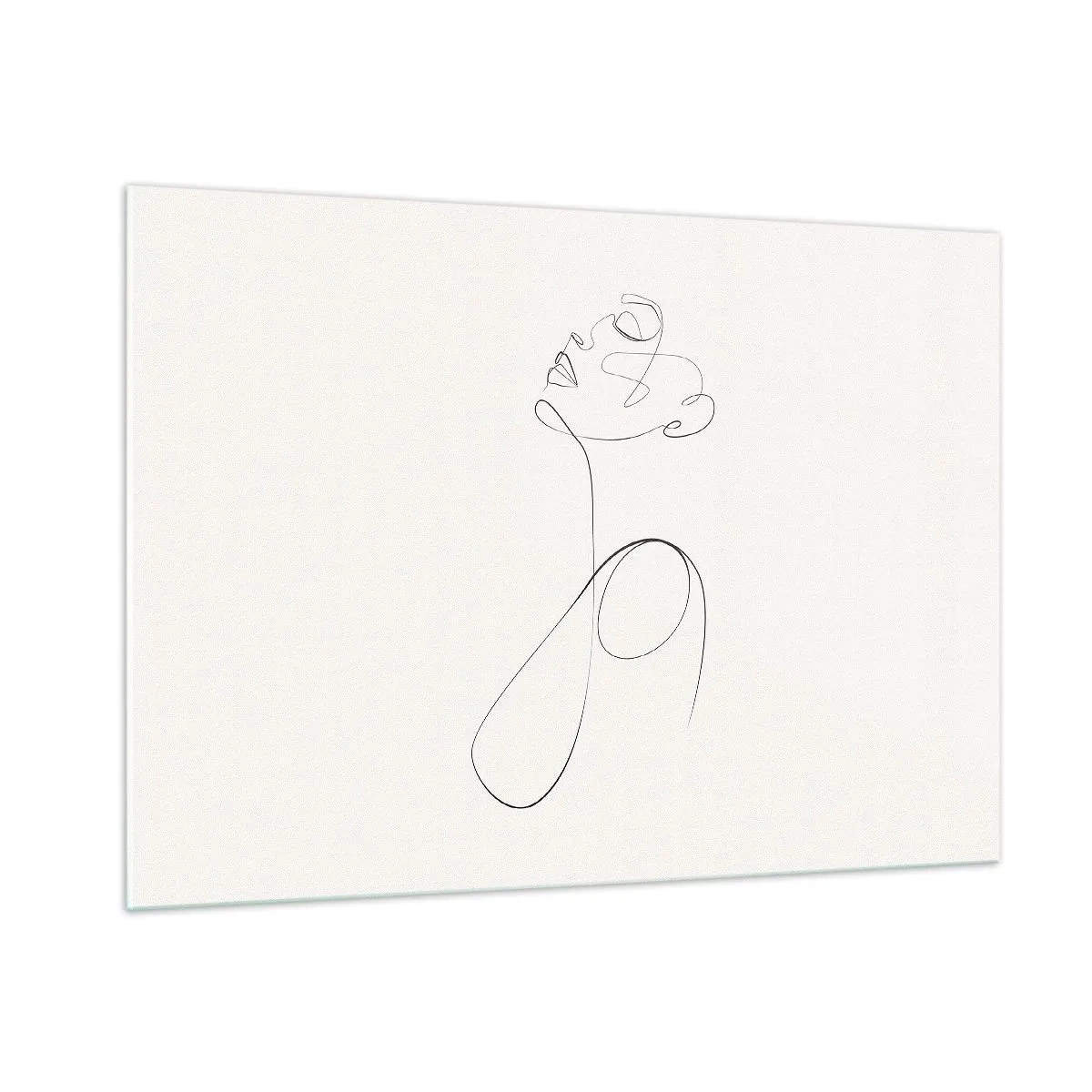 Glastavla - Bild på glas - Förvirrad i drömmarna - 100x70 cm