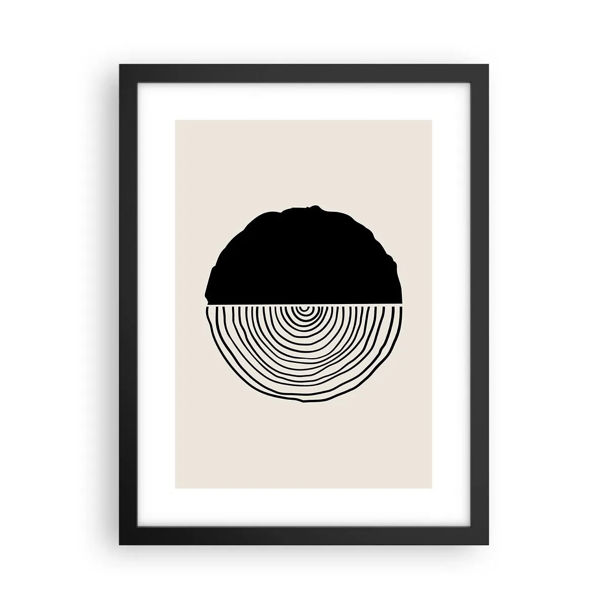 Affisch i svart ram - Hälften hälften - 30x40 cm