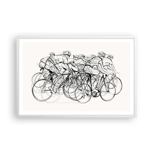 Affisch i vit ram - Lagarbete - 91x61 cm