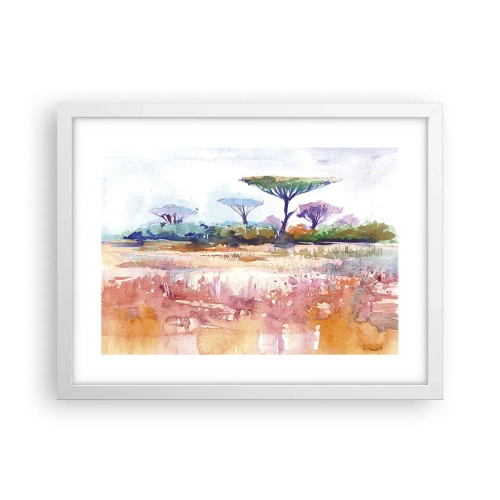 Affisch i vit ram - Savannens färg - 40x30 cm