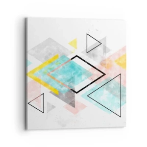Canvastavla - Bild på duk - Geometriskt spel - 70x70 cm