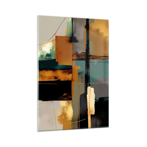 Glastavla - Bild på glas - Abstraktion - ljus och skugga - 80x120 cm