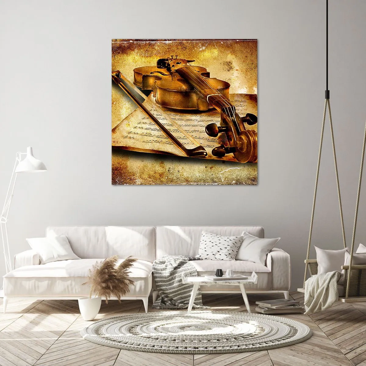 Canvastavla - Bild på duk - Violspelare sökes nu - 30x30 cm