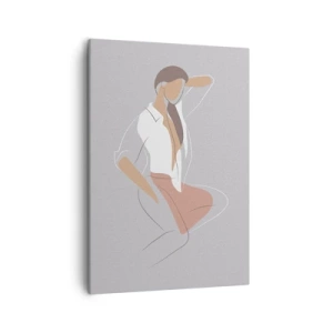 Canvastavla - Bild på duk - Charmens kontur - 50x70 cm