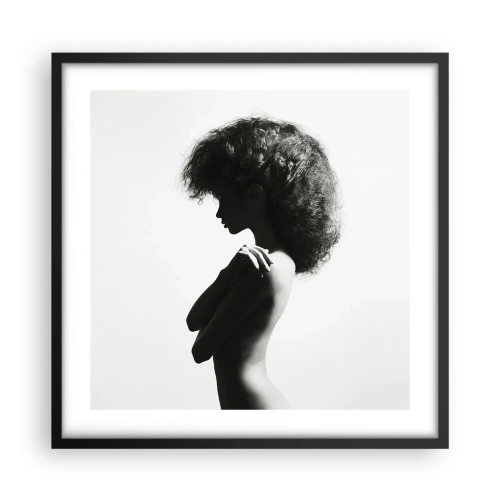 Affisch i svart ram - Som en blomma på en slank stjälk - 50x50 cm