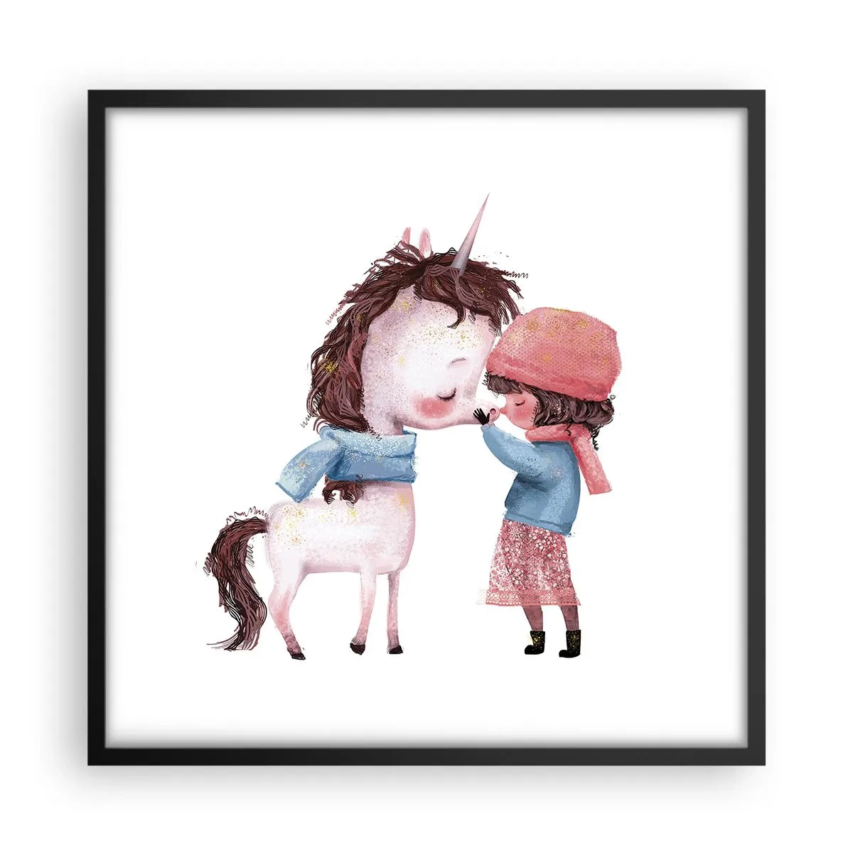 Affisch i svart ram - Vintersaga - 50x50 cm