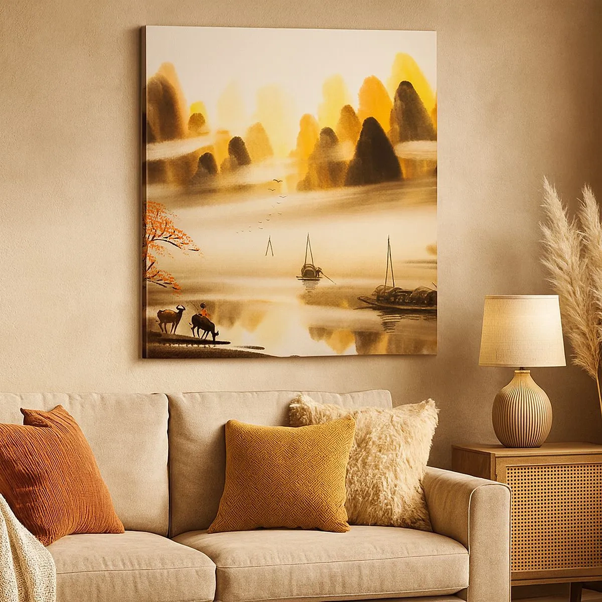 Canvastavla - Bild på duk - Längre bort än Fjärran Östern - 30x30 cm