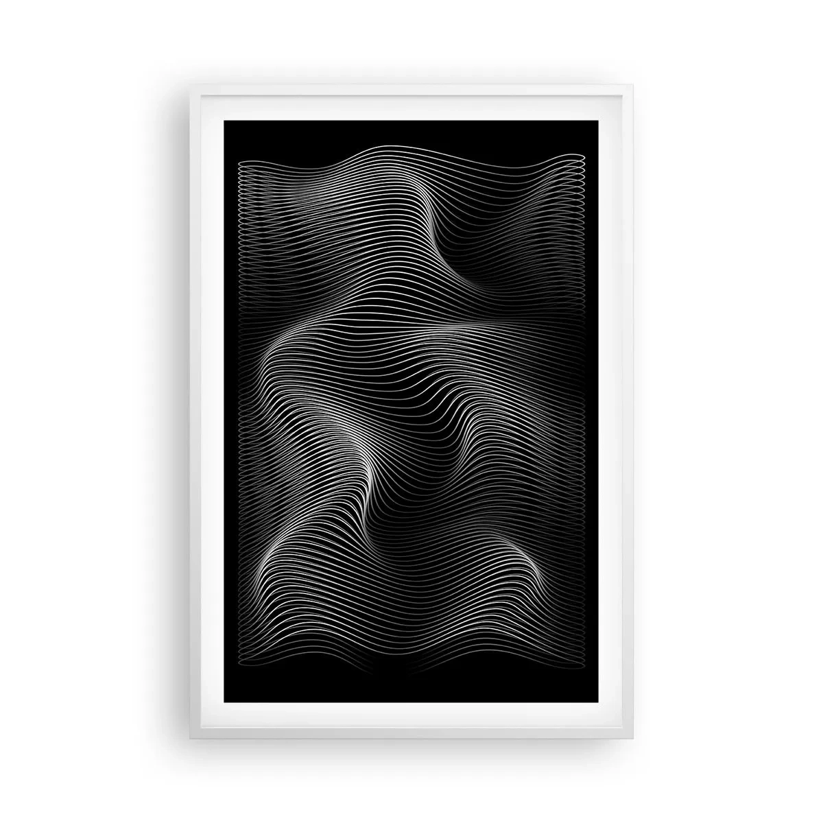 Affisch i vit ram - Ljusets dans i rymden - 61x91 cm
