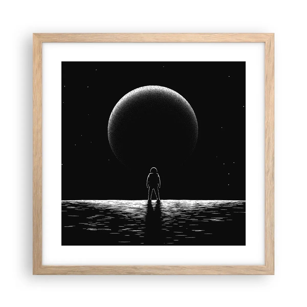 Affisch i ram av ljusek - Ansikte mot ansikte - 40x40 cm