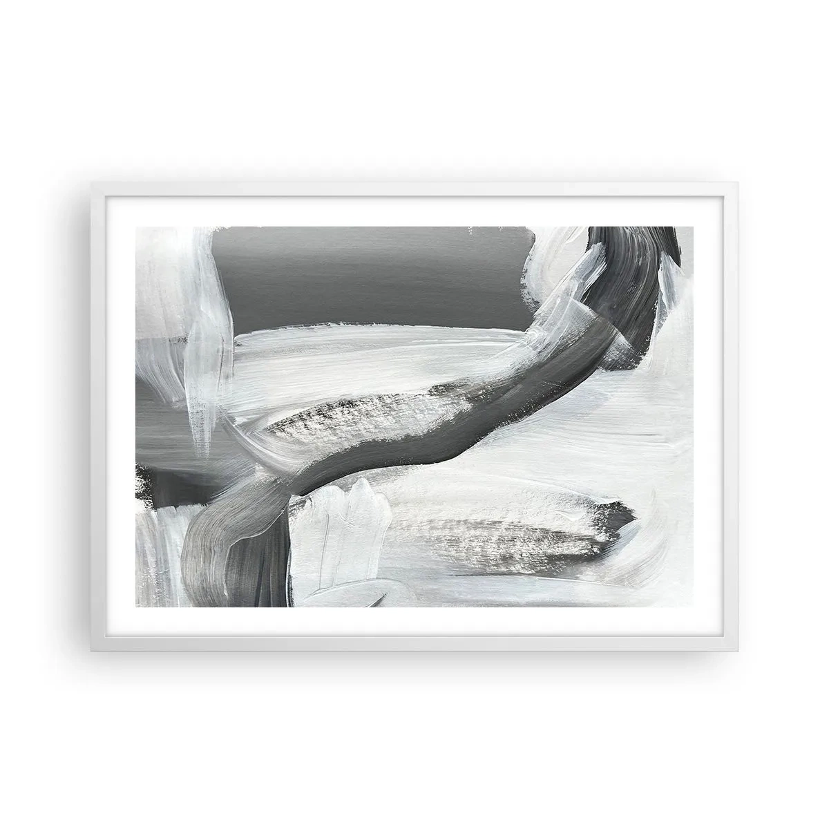 Affisch i vit ram - Med bestämd rörelse - 70x50 cm
