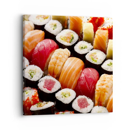 Canvastavla - Bild på duk - Asiens färger och smaker - 30x30 cm