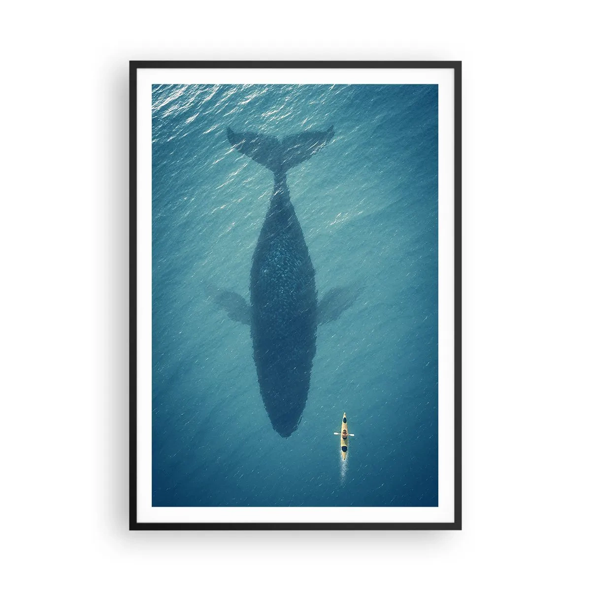 Affisch i svart ram - Möte på havet - 70x100 cm