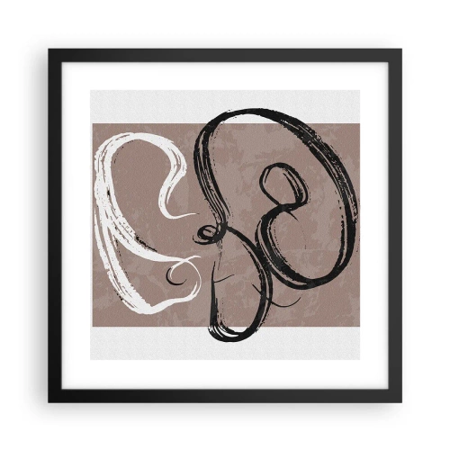 Affisch i svart ram - Komposition - sökande efter fullständighet - 40x40 cm