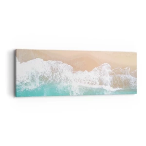 Canvastavla - Bild på duk - Smekande beröring - 90x30 cm