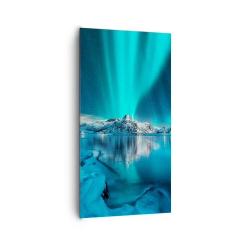 Canvastavla - Bild på duk - Ljusets natt - 65x120 cm