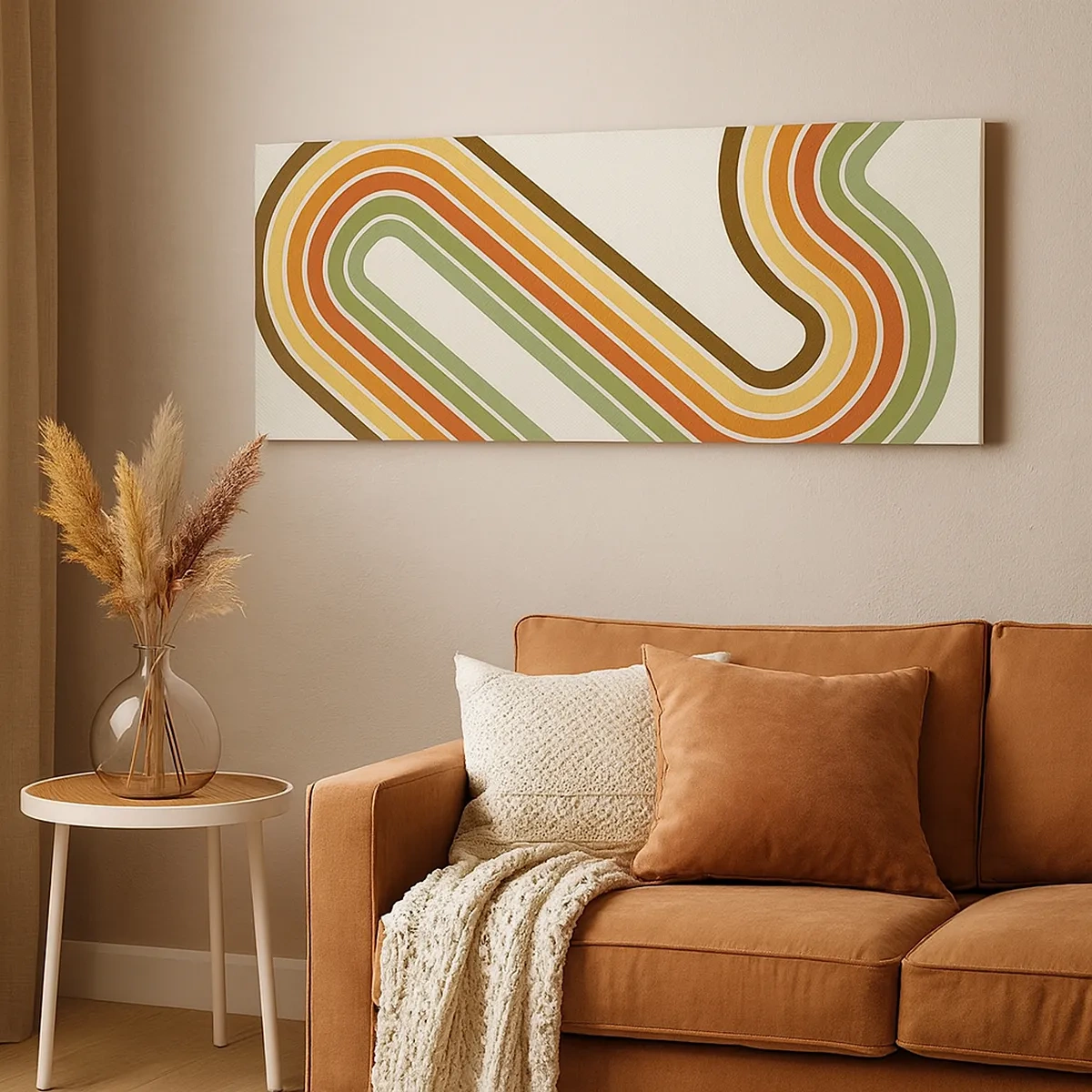 Canvastavla - Bild på duk - Zig-zack mot målet - 30x30 cm