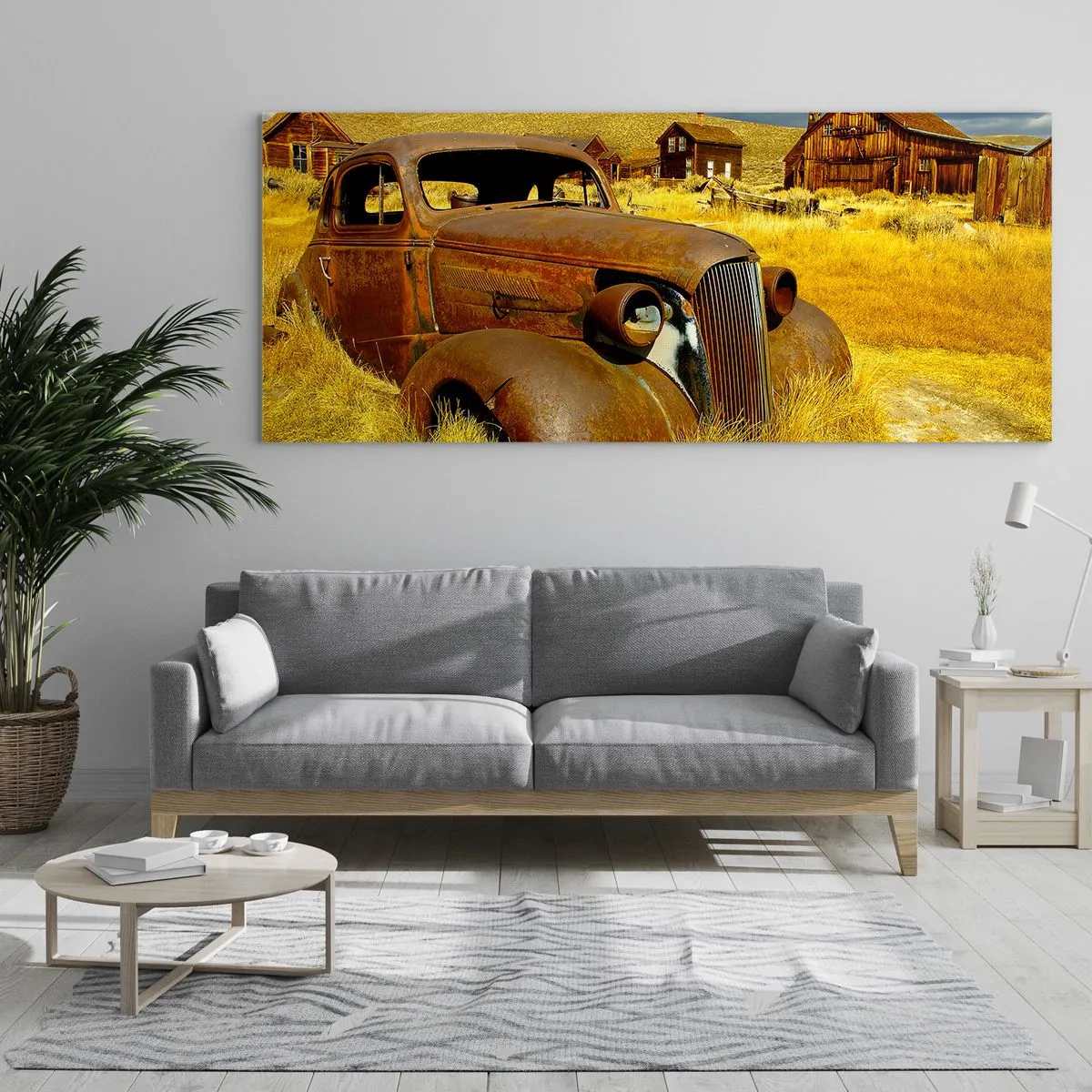 Glastavla - Bild på glas - Välförtjänt vila - 100x40 cm