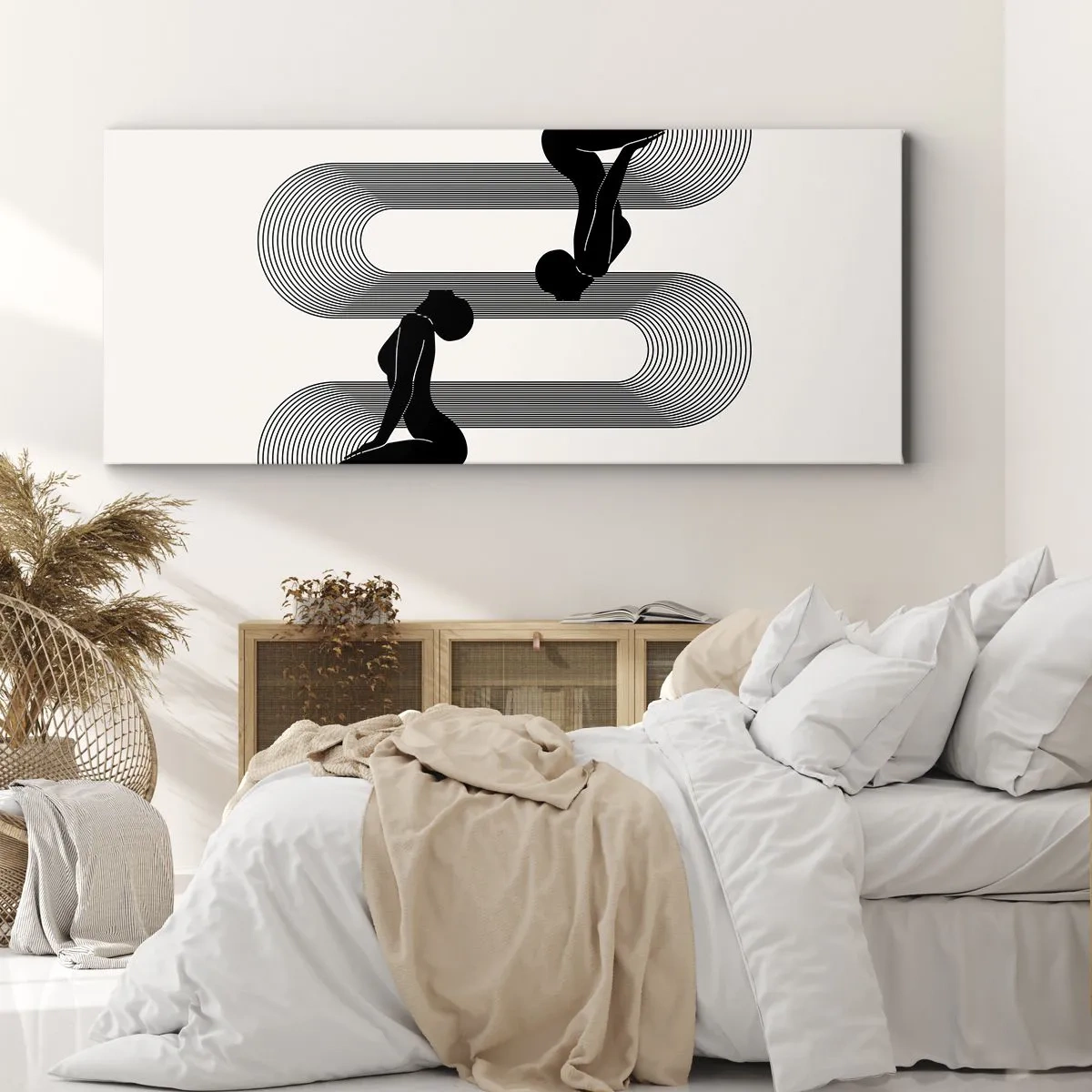 Canvastavla - Bild på duk - Sensuell symmetri - 140x50 cm