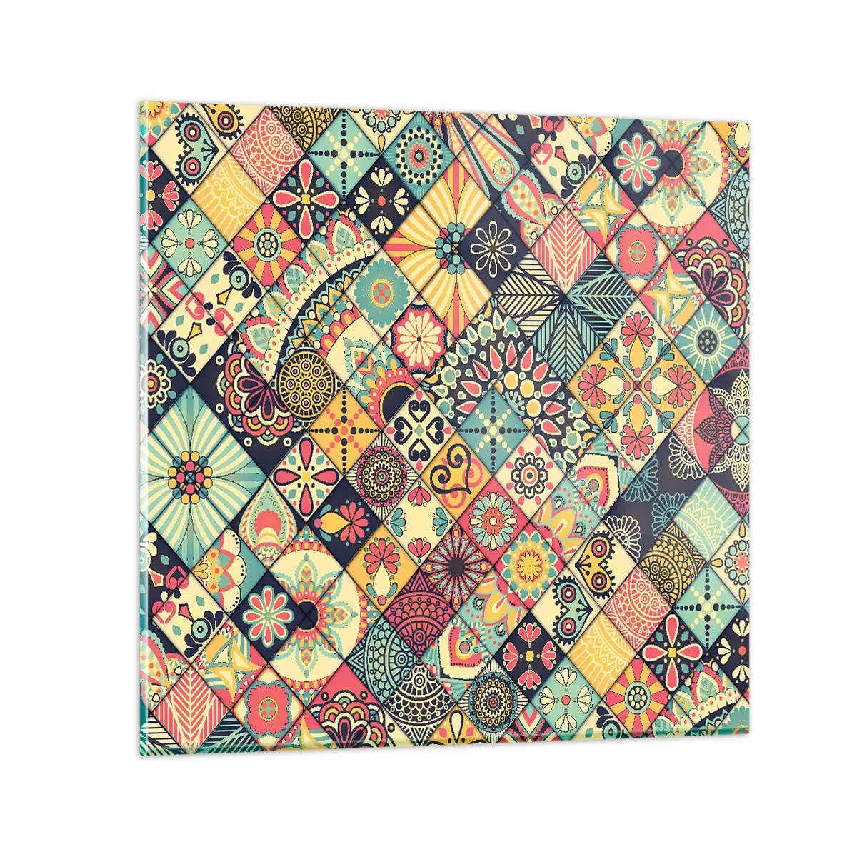 Glastavla - Bild på glas - Marockansk stämning - 60x60 cm