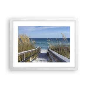 Affisch i vit ram - I solen, i vinden - 40x30 cm