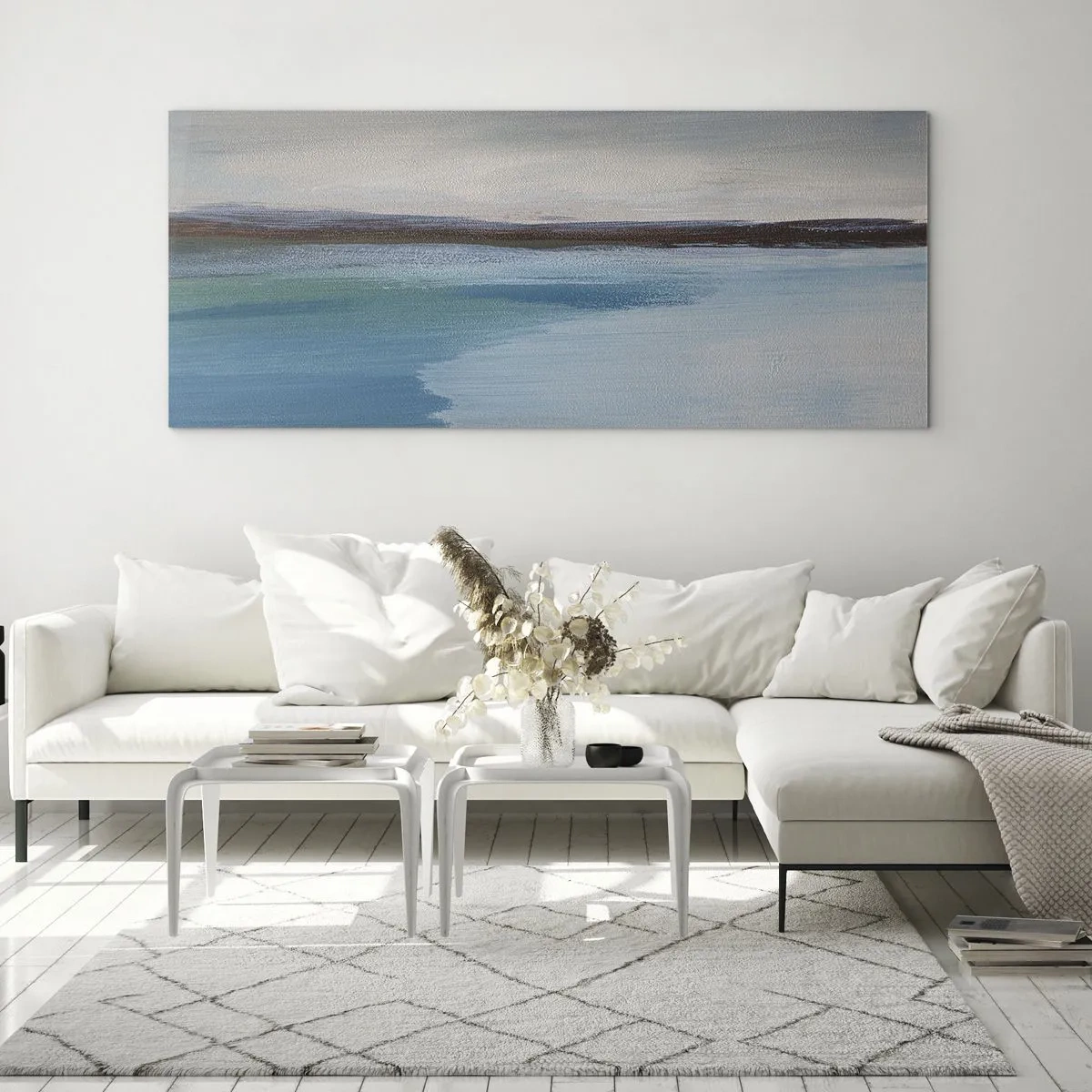 Glastavla - Bild på glas - Horisontellt landskap - 100x40 cm