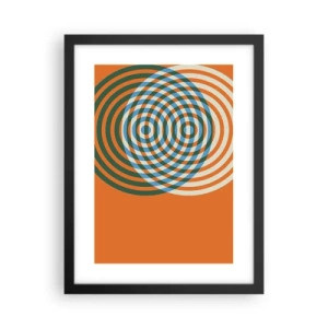 Affisch i svart ram - Abstrakt cirkulär variation - 30x40 cm