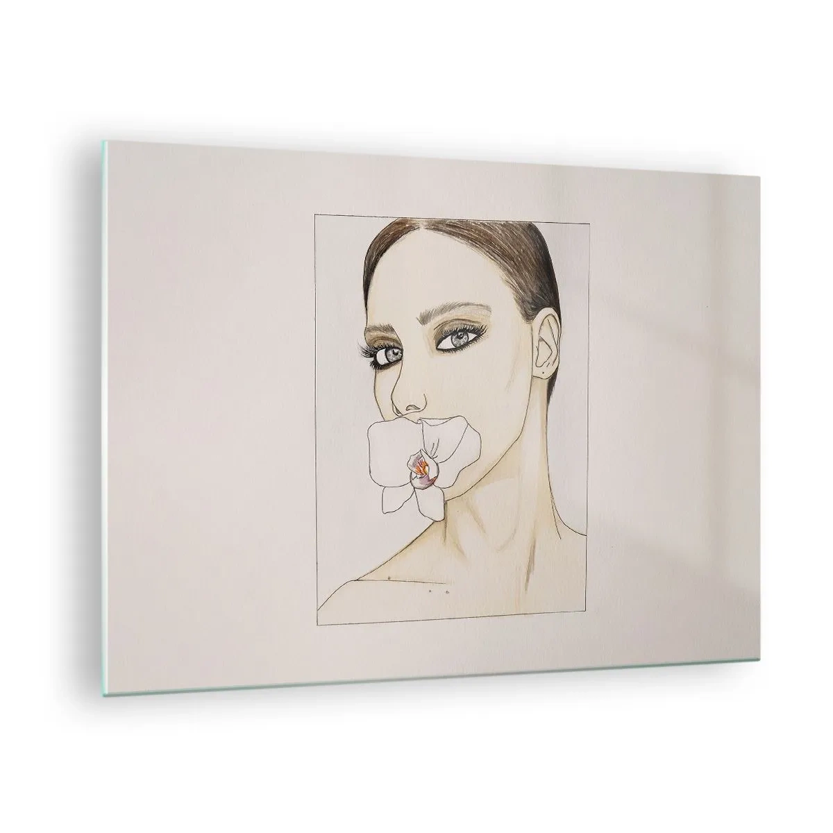 Glastavla - Bild på glas - Elegansens och skönhetens symbol - 70x50 cm