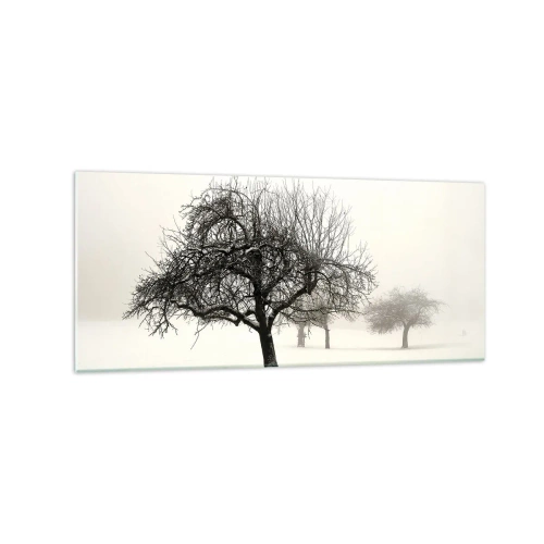 Glastavla - Bild på glas - Vintersömn - 120x50 cm
